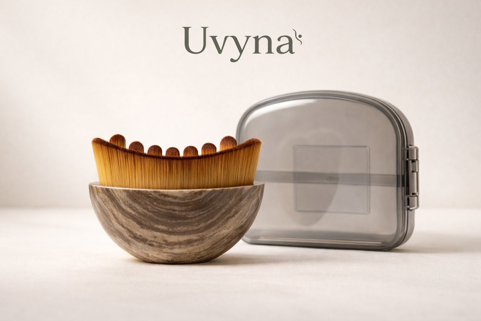 UVYNA Lymphatic Contour Face Brush with case